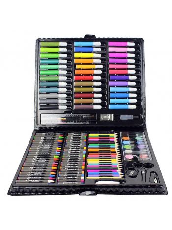 150 Teile/satz Zeichnung Tool Kit Mit Box Malerei Pinsel Kunst Marker Wasser Farbe Stift Kreide Kinder Geschenk