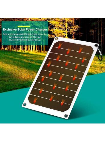 Tragbares 10-W-IP64-wasserdichtes Solarpanel-Mobilladegerät 5-V-USB-Leistungsstarkes Laden