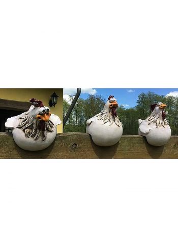 Keramik-Hühner-Hühner-förmige dekorative, lustige Rasen-Bodendekoration