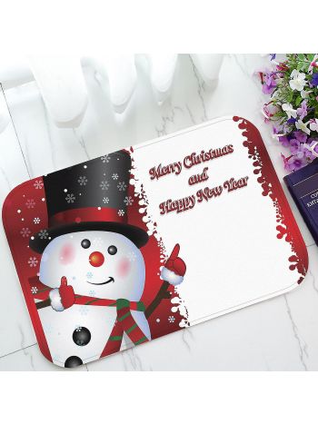 Rote Weihnachts-Schneemann-Zitate Winter-Schneeflocken-Fußmatte für drinnen/draußen/Badezimmerteppiche 40 x 60 cm
