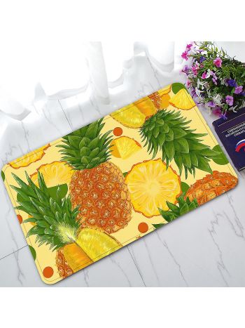 Fußmatte mit tropischen Früchten und Ananas für drinnen/draußen/Badezimmer, 45 x 75 cm, C--4158