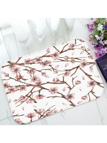 Kirschblüten-Fußmatte, Eingangsbereich, Teppich, Bodenmatte, Heimdekoration, 40 x 60 cm, A--8454