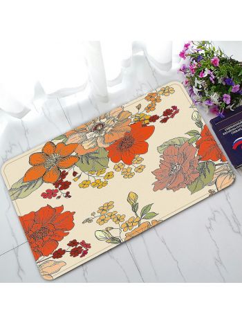 Fußmatte mit Blumenmuster, für den Eingangsbereich, Teppich, Bodenmatte, Heimdekoration, 45 x 75 cm