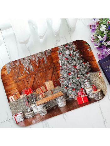 Weihnachtsbaum-Lichter-Girlande und eine Stern-Girlande, Fußmatte, Eingangsbereich, Teppich, Bodenmatte, Heimdekoration, 40 x 60 cm